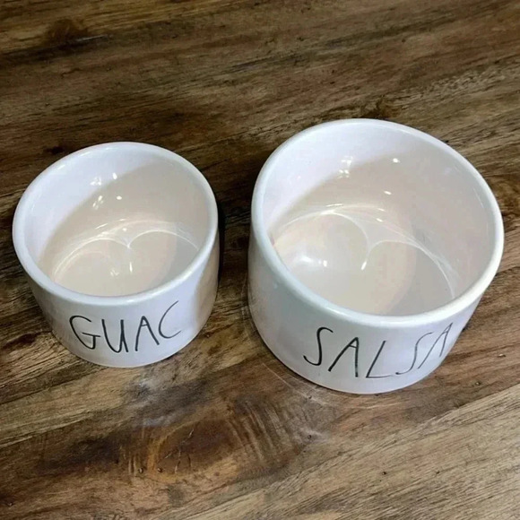 RAE DUNN Artisan Collection Magenta Black/White Ceramic Dip Cup Bowls Guac Salsa - Picture 2 of 7